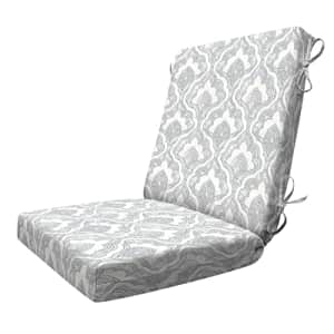 Honey-Comb Honeycomb Indoor/Outdoor Revello Linen Highback Dining Chair Cushion: Recycled Polyester Fill, for $58