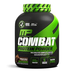 Muscle Pharm MusclePharm Combat Protein Powder, 5 Protein Blend, Chocolate Milk, 4 Pounds, 52 Servings for $40