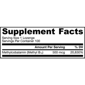 Jarrow Formulas Methyl B-12 500 mcg, Supports Brain Cells & Nerve Tissue, 100 Lozenges for $10 Jarrow Formulas Methyl B-12 500 mcg, Supports Brain Cells & Nerve Tissue, 100 Lozenges for $10