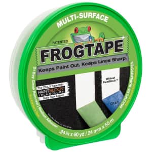 FrogTape 0.94" Multi-Surface Painting Tape 60-Yard Roll for $6 FrogTape 0.94" Multi-Surface Painting Tape 60-Yard Roll for $6