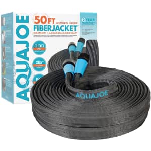 Aqua Joe 50-Foot Flexible FiberJacket Garden Hose for $15