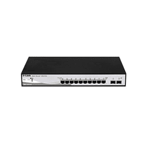 D-Link Fast Ethernet Switch, 8 10 Port Gigabit Web Smart Managed Layer 2 Features with 2 Gigabit for $115