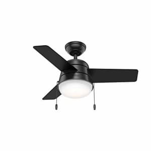 Hunter Fan Company 59302 Hunter 36" Aker Ceiling Fan with Light, Black for $130