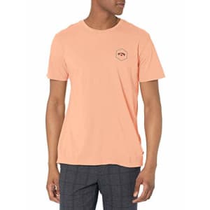 Billabong Men's Short Sleeve Premium Logo Graphic Tee T-Shirt, Light Peach Access, S for $26