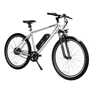 Hurley Electric Bikes Thruster E-All Road Electric Single Speed E-Bike (Silver, Medium / 17 Fits for $665