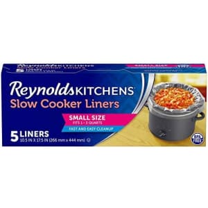 Reynolds Kitchens Premium Small Slow Cooker Liners 5-Count Box for $4
