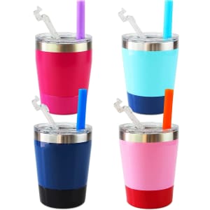 Housavvy Kids' Straw Cups 4-Pack for $20