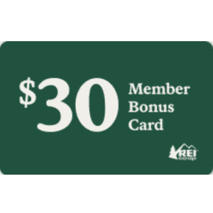 $30 REI Gift Card: Free w/ lifetime REI Co-op membership purchase