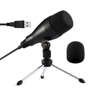 Moukey USB Microphone w/ Tripod Stand for $11 Moukey USB Microphone w/ Tripod Stand for $11