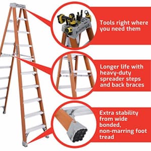 Louisville Ladder FS1510 Fiberglass Step Ladder, 10 Feet, Orange for $284
