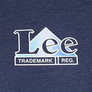 Lee Jeans Lee Men's Short Sleeve Graphic T-Shirt, Workwear Logo-Heather Midevil Blue, XX-Large for $11