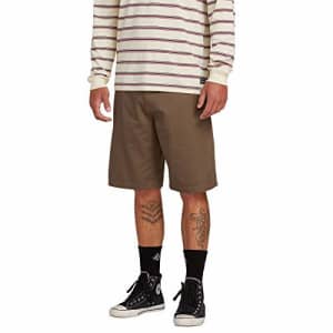 Volcom Men's Vmonty Chino Shorts, Mushroom, 38 for $25