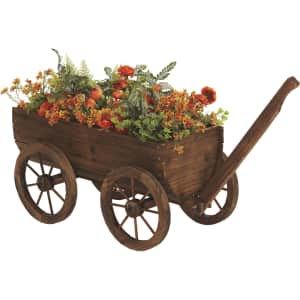 45" Fir Wood Wagon Garden Planter for $80 45" Fir Wood Wagon Garden Planter for $80