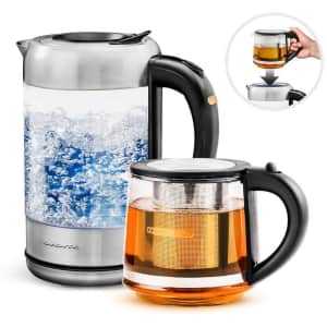 Ovente 1.7-Liter Glass Electric Kettle + 27-oz. Infuser Tea Kettle for $37 Ovente 1.7-Liter Glass Electric Kettle + 27-oz. Infuser Tea Kettle for $37