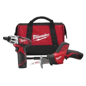 Milwaukee GIDDS2-811052 12-Volt Compact Drill and Hackzall Saw Combo Kit for $225