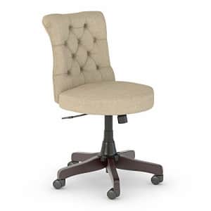 Bush Furniture Salinas Mid Back Tufted Office Chair, Tan Fabric for $179