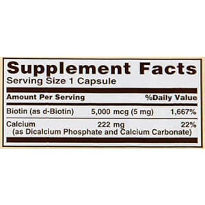 Sundown Naturals Sundown, Biotin 5000 Mcg Capsules, 60 ct for $18 Sundown Naturals Sundown, Biotin 5000 Mcg Capsules, 60 ct for $18