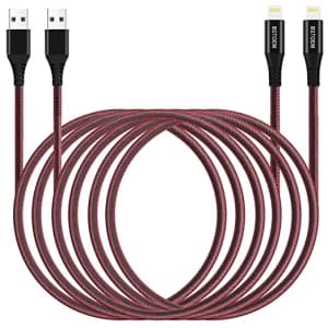 Bstoem 10-Foot iPhone Charger Cable 2-Pack for $6