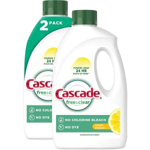 Cascade Free & Clear Gel Dishwasher Detergent Liquid Gel 2-Pack for $12 via Sub & Save Cascade Free & Clear Gel Dishwasher Detergent Liquid Gel 2-Pack for $12 via Sub & Save
