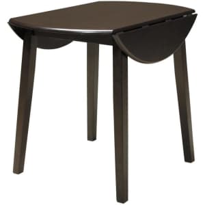 Signature Design by Ashley Hammis Round Dining Room Drop Leaf Table for $136