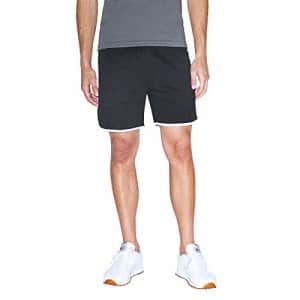 American Apparel Men's Interlock Basketball Shorts, Black/White, X-Small for $10