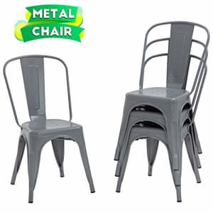 FDW Dining Chairs Set of 4 Indoor Outdoor Chairs Patio Chairs Furniture Kitchen Metal Chairs 18 Inch for $165