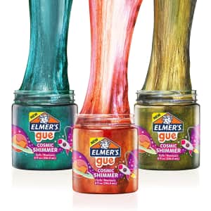 Elmer's GUE Premade Cosmic Shimmer Glitter Slime 3-Count Variety Pack for $16