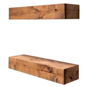 Drakestone Designs 24" Solid Hardwood Floating Shelf 2-Pack for $65