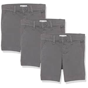 Amazon Essentials Girls' Uniform Shorts, 3-Pack Grey, 2T for $24