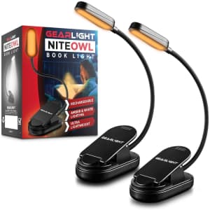 GearLight NiteOwl Book Light 2-Pack for $16