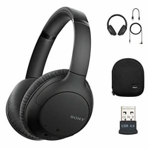 Sony WHCH710N Wireless Bluetooth Noise-Canceling Over-The-Ear Headphones (Black) with Knox Gear for $148