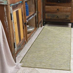 Ottomanson Sundance Collection Reversible Outdoor Runner Rug, 2'7" X 7', Green for $49 Ottomanson Sundance Collection Reversible Outdoor Runner Rug, 2'7" X 7', Green for $49