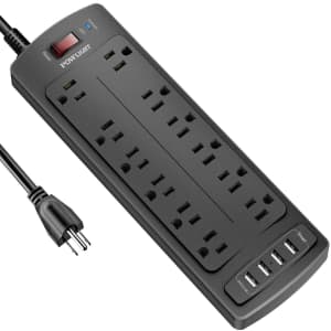 Powlight 12-Outlet 4-USB Surge Protector Power Strip for $25 Powlight 12-Outlet 4-USB Surge Protector Power Strip for $25