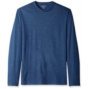 Amazon Essentials Men's Slim-Fit Long-Sleeve T-Shirt, Blue Heather, Medium for $8