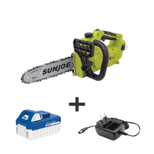 Sun Joe 24V 10" Cordless Chain Saw Kit for $80