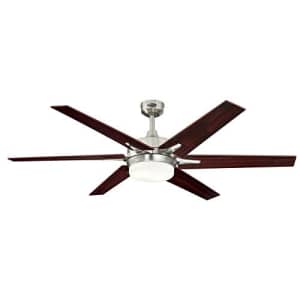 Westinghouse Lighting Cayuga 60-inch Ceiling Fan with LED Light Kit in Brushed Nickel for $228