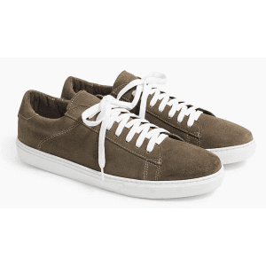 J.Crew Factory Men's Suede Lace-up Sneakers for $16