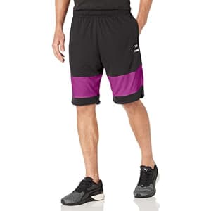 PUMA Men's Ultimate Shorts, Black/Byzantium, XXL for $24