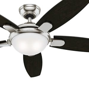 Hunter 54 in. Contemporary Ceiling Fan in Brushed Nickel with LED Light and Remote Control (Renewed) for $112 Hunter 54 in. Contemporary Ceiling Fan in Brushed Nickel with LED Light and Remote Control (Renewed) for $112
