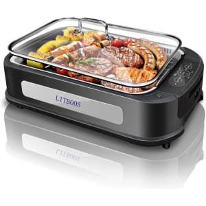 Litboos 1,500W Non-Stick Smokeless Indoor Grill for $140 Litboos 1,500W Non-Stick Smokeless Indoor Grill for $140