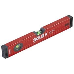 SOLA LSB16 Big Red Aluminum Box Beam Level with 2 60% Magnified Vials, 16-Inch for $60