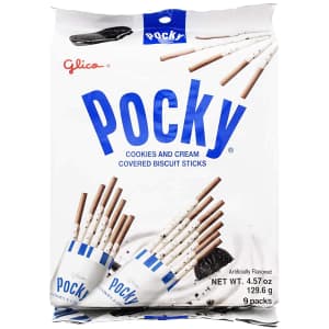 Pocky Cookies and Cream Biscuit Sticks 9-Pack for $3.31 via Sub & Save