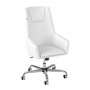 Bush Furniture Bush Business Furniture Studio C High Back Leather Box Chair, White for $239