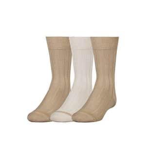 Gold Toe Boys' Wide Rib Dress Crew Socks, 3-Pair, Khaki/Stone/Khaki, Large for $9 Gold Toe Boys' Wide Rib Dress Crew Socks, 3-Pair, Khaki/Stone/Khaki, Large for $9