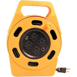 Woods 4-Outlet Power Caddy 25-Foot Extension Cord Reel for $22 Woods 4-Outlet Power Caddy 25-Foot Extension Cord Reel for $22