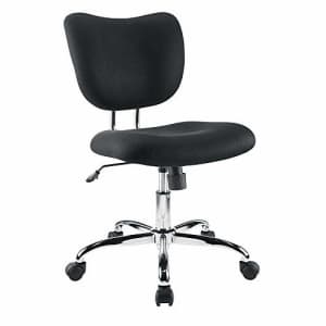 Brenton Studio Jancy Mesh Fabric Low-Back Task Chair, Black/Chrome for $90
