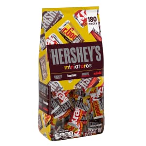 Hershey's Miniatures Assorted Chocolate Candy 180-Piece Bag for $12 for members Hershey's Miniatures Assorted Chocolate Candy 180-Piece Bag for $12 for members