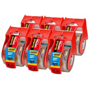 Scotch Heavy Duty Shipping Packaging Tape 6-Pack w/ Dispensers for $9.98 for members