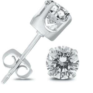 Szul 1-TCW Diamond Solitaire Stud Earrings in 14K White Gold for $598