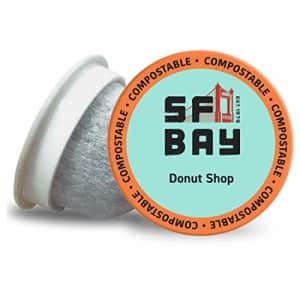 SF Bay Coffee Donut Shop 80 Ct Light Roast Compostable Coffee Pods, K Cup Compatible including for $30